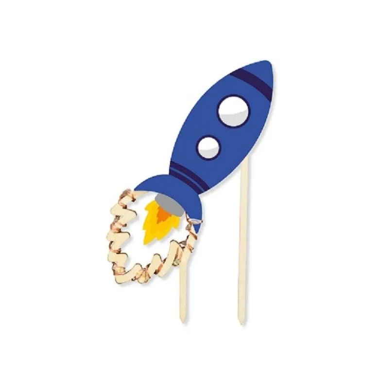 Cake Topper Espace fusée lumineuse - ScrapCooking