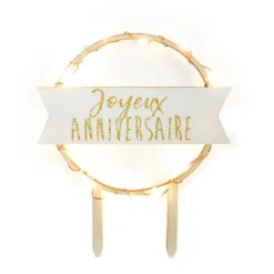 Cake Topper LED Joyeux Anniversaire - ScrapCooking