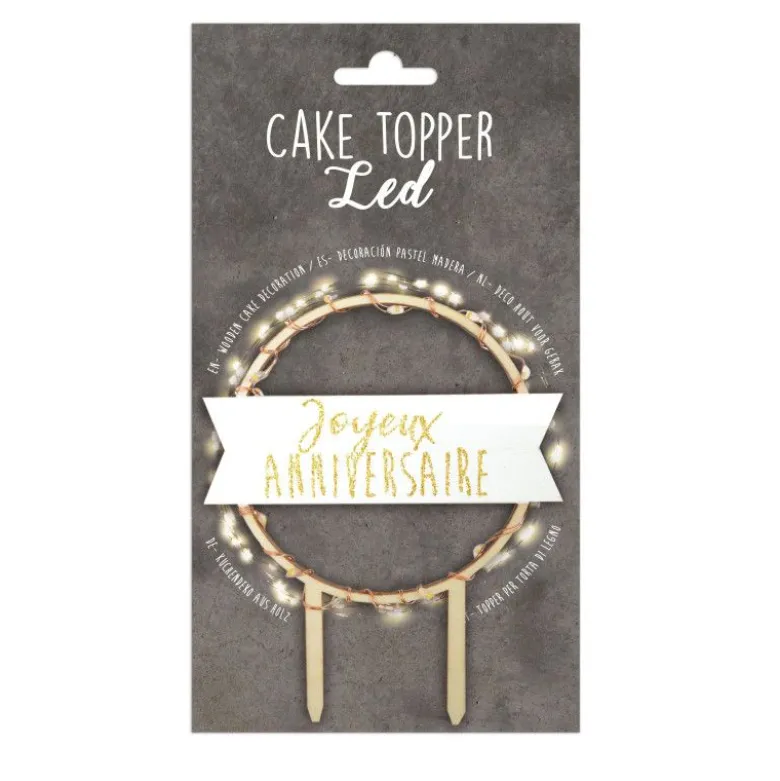 Cake Topper LED Joyeux Anniversaire - ScrapCooking