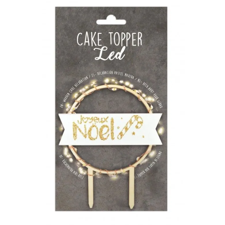 Cake Topper LED Joyeux Noël - ScrapCooking