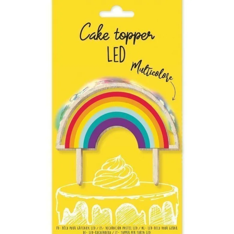 Cake Topper LED Rainbow - ScrapCooking