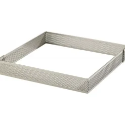 Carré perforé inox 8,5cm H2cm