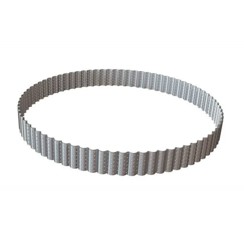 Cercle a tarte perforé cannelé 20cm H3cm - De Buyer
