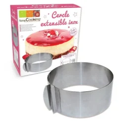Cercle à pâtisserie extensible inox 16 à 30cm - ScrapCooking
