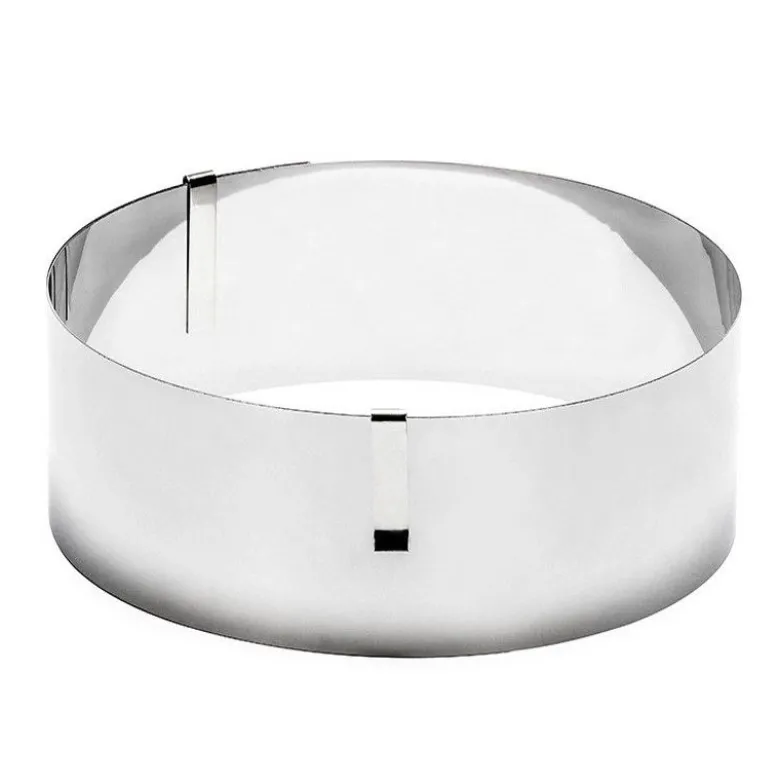 Cercle à pâtisserie extensible inox haut 9cm - Patisse