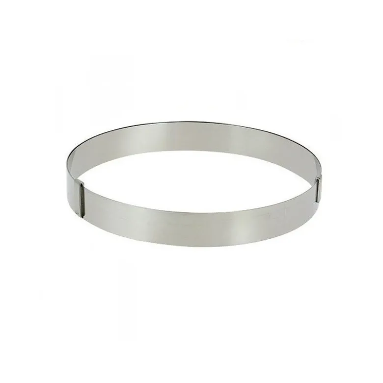 Cercle à pâtisserie inox extensible H 3cm - De Buyer