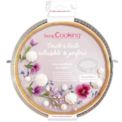 Cercle à tarte extensible perforé - Scrapcooking