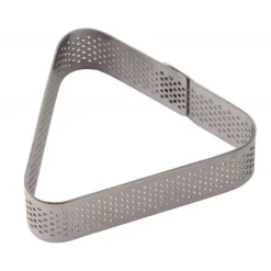 Cercle à Tarte Triangle Inox Micro-perforé 8,5 x 7,5 cm x H 2 cm - Pavoni