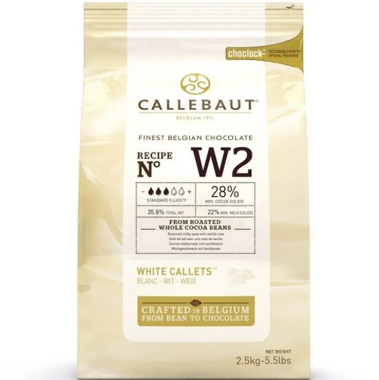 Chocolat Blanc 28% W2 2,5kg - Callebaut