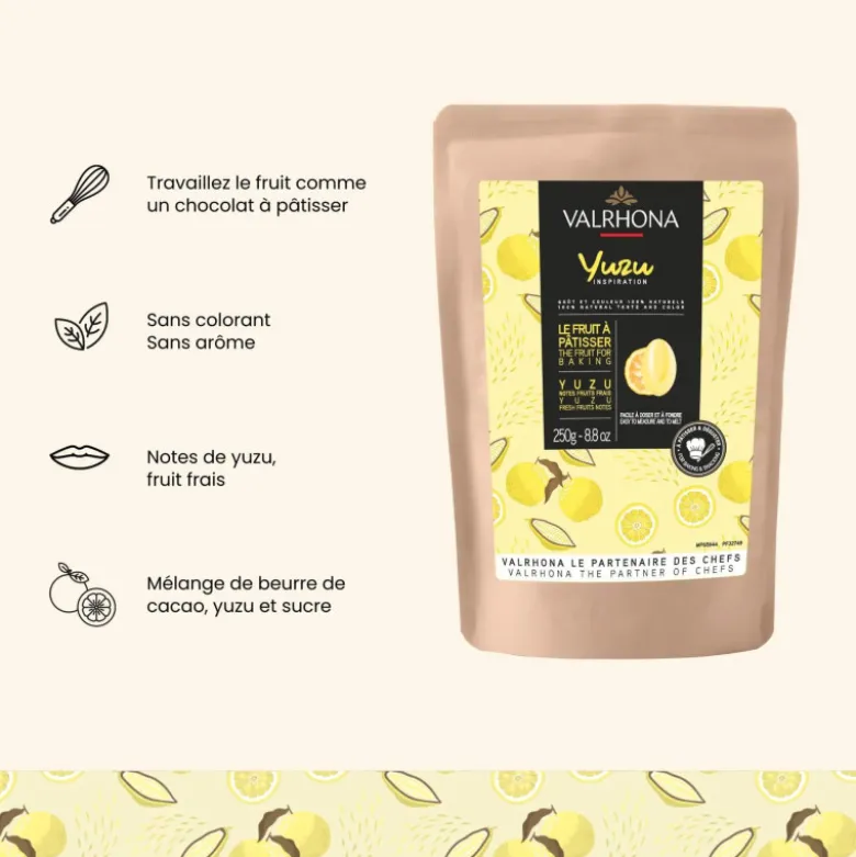Chocolat de Couverture Inspiration Yuzu 250g – Valrhona