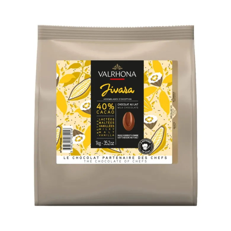 Chocolat de Couverture Lait Jivara 40% 1kg – Valrhona