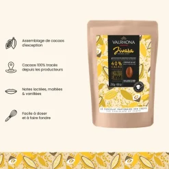 Chocolat de Couverture Lait Jivara 40% 250g - Valrhona
