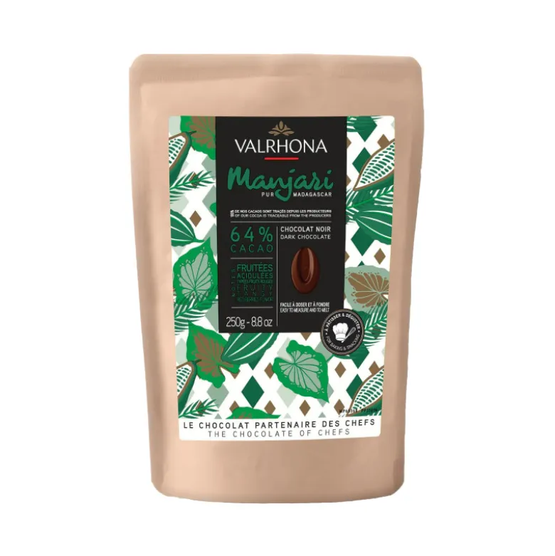 Chocolat de Couverture Noir Manjari 64% 250g - Valrhona