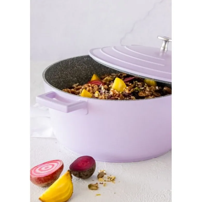 Cocotte fonte d'aluminium 28cm Lavande - MasterClass