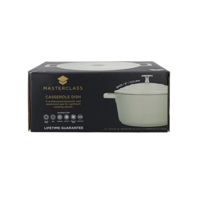 Cocotte fonte d'aluminium 20cm Menthe - MasterClass