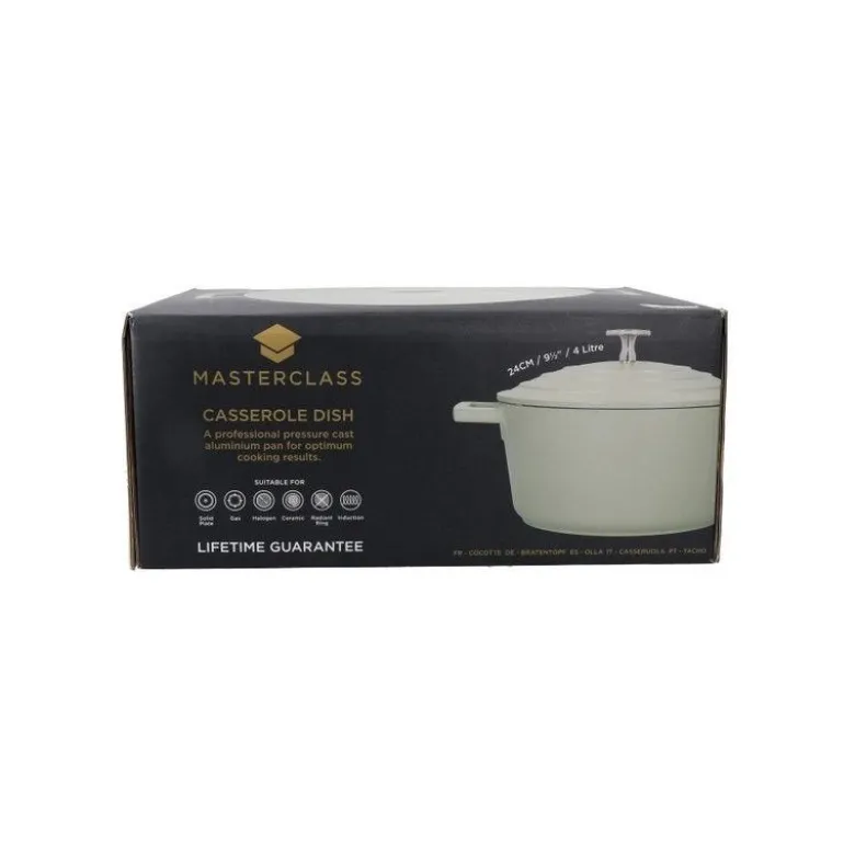Cocotte fonte d'aluminium 24cm Menthe - MasterClass