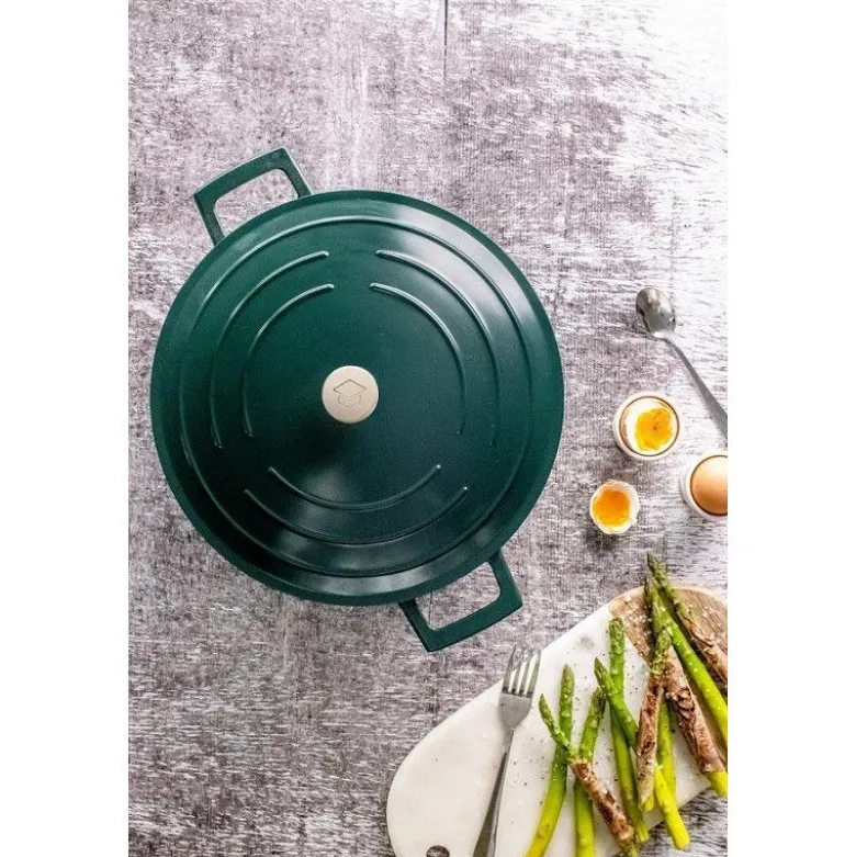 Cocotte fonte d'aluminium 24cm vert - MasterClass