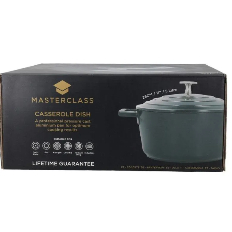 Cocotte fonte d'aluminium 28cm vert - MasterClass