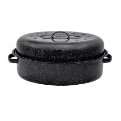 Cocotte roaster acier carbone 46cm - Graniteware