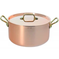 Cocotte ronde cuivre inox + couvercle 20cm De Buyer