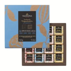 Coffret 32 Carrés Chocolat Noir et Lait - Valrhona