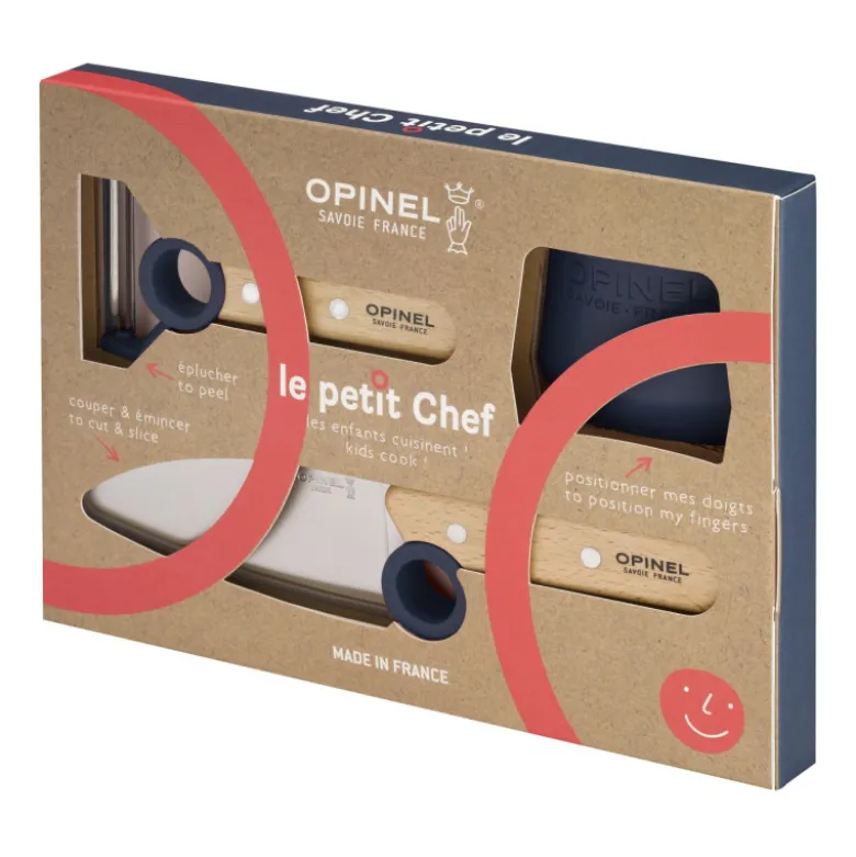 Coffret Couteau de Cuisine et Éplucheur Bleu Le Petit Chef - Opinel