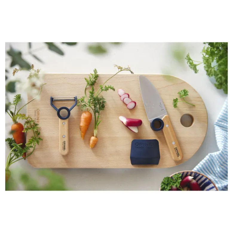 Coffret Couteau de Cuisine et Éplucheur Bleu Le Petit Chef - Opinel
