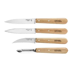 Coffret Couteaux de Cuisine et Éplucheur Naturel Les Essentiels - Opinel