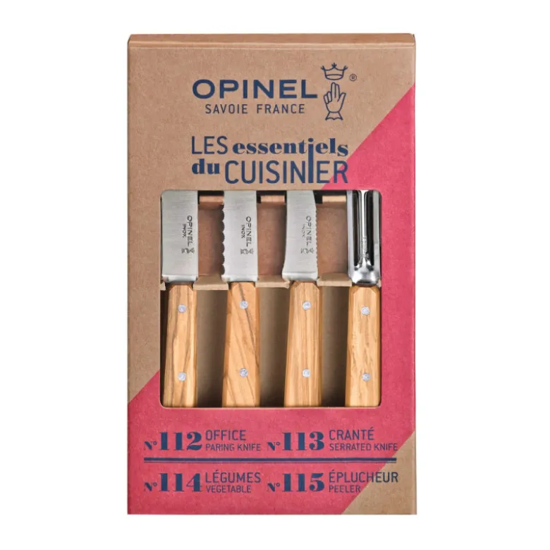 Coffret Couteaux de Cuisine et Éplucheur Olivier Les Essentiels - Opinel