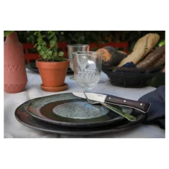 Coffret Couteaux de Table Frêne Sombre x4 Facette - Opinel