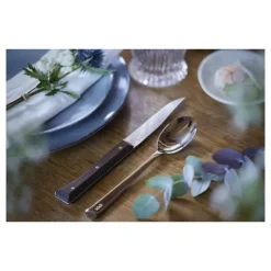 Coffret Couteaux de Table Frêne Sombre x4 Facette - Opinel