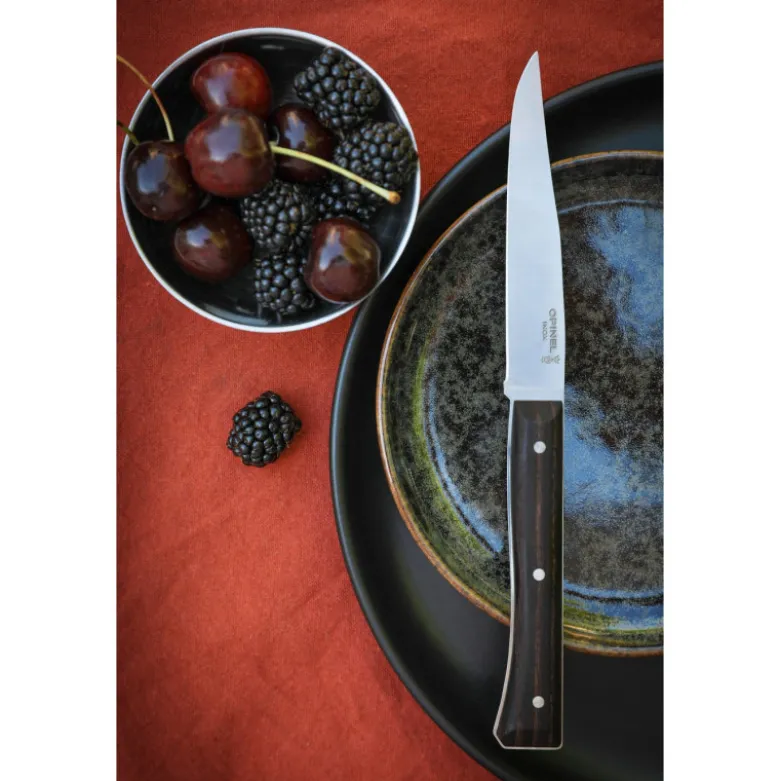 Coffret Couteaux de Table Frêne Sombre x4 Facette - Opinel