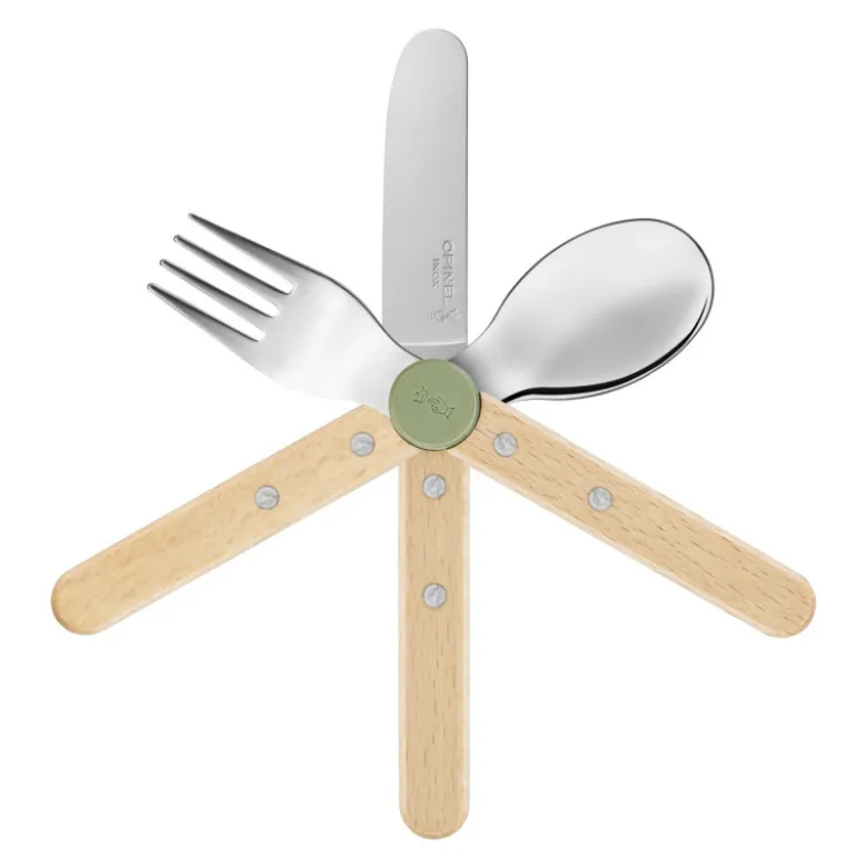 Coffret Couverts pour Enfant Vert Olive Le Petit Gourmet - Opinel