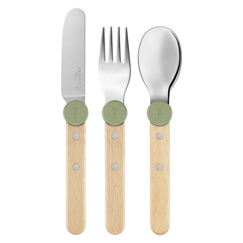 Coffret Couverts pour Enfant Vert Olive Le Petit Gourmet - Opinel