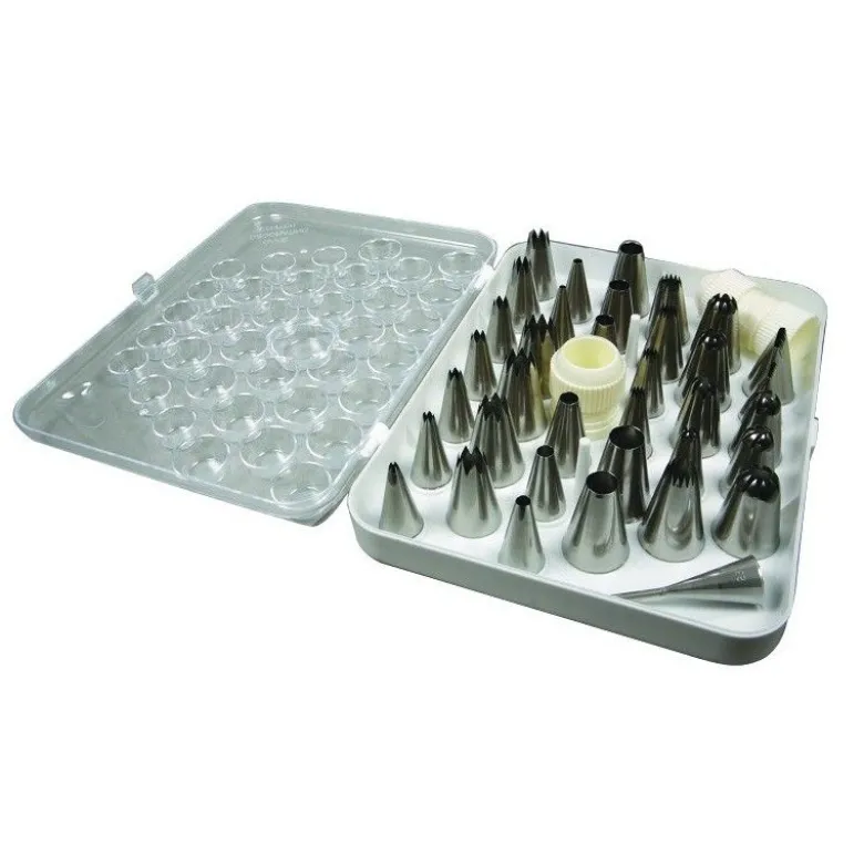 Coffret 35 douilles inox + adaptateur - De Buyer
