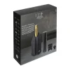 Coffret Pompe à Vin et Champagne Double Manuelle ABS + Rafraichisseur Frizz Noir - Peugeot