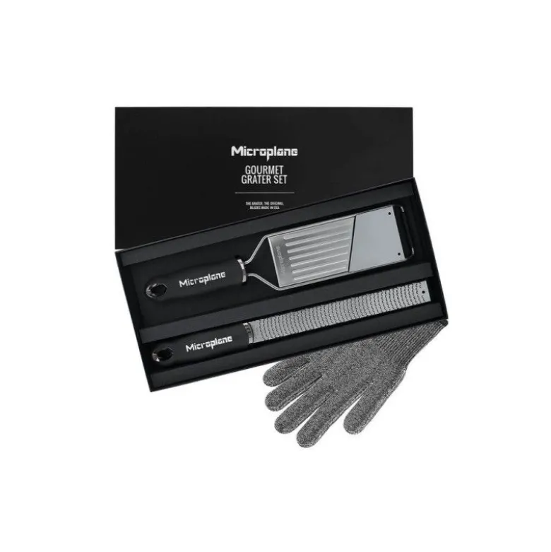 Coffret râpe zesteur & mandoline + gant anti-coupure - Microplane
