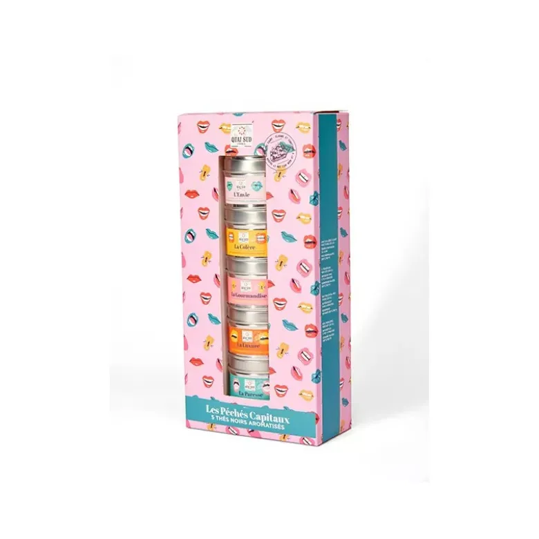 Coffret 5 thés "Les péchés capitaux" - Quai Sud