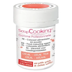 Colorant artificiel en poudre Corail 5g - ScrapCooking