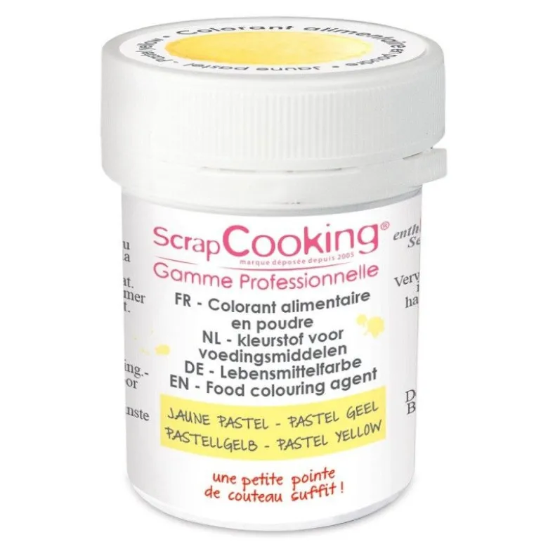 Colorant artificiel en poudre jaune pastel 5g - ScrapCooking