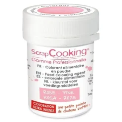 Colorant artificiel en poudre rose poudré 5g - ScrapCooking