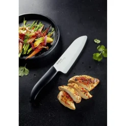 Couteau céramique Santoku 14cm manche noir - Kyocera