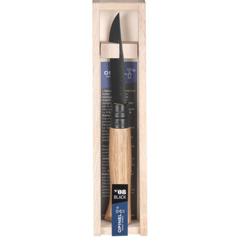 Couteau de Poche Plumier Chêne Black Édition N°8 - Opinel