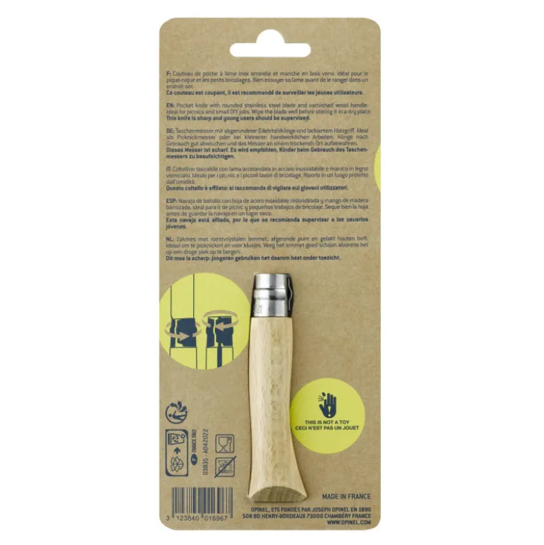 Couteau de Poche pour Enfant Naturel Mon Premier Opinel N°7 - Opinel