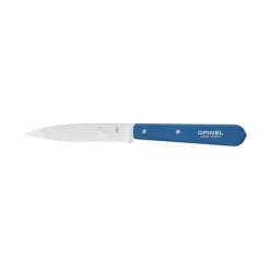 Couteau d'Office Cranté Inox et Bois 10 cm Bleu N°113 - Opinel