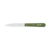 Couteau d'Office Cranté Inox et Bois 10 cm Kaki N°113 - Opinel
