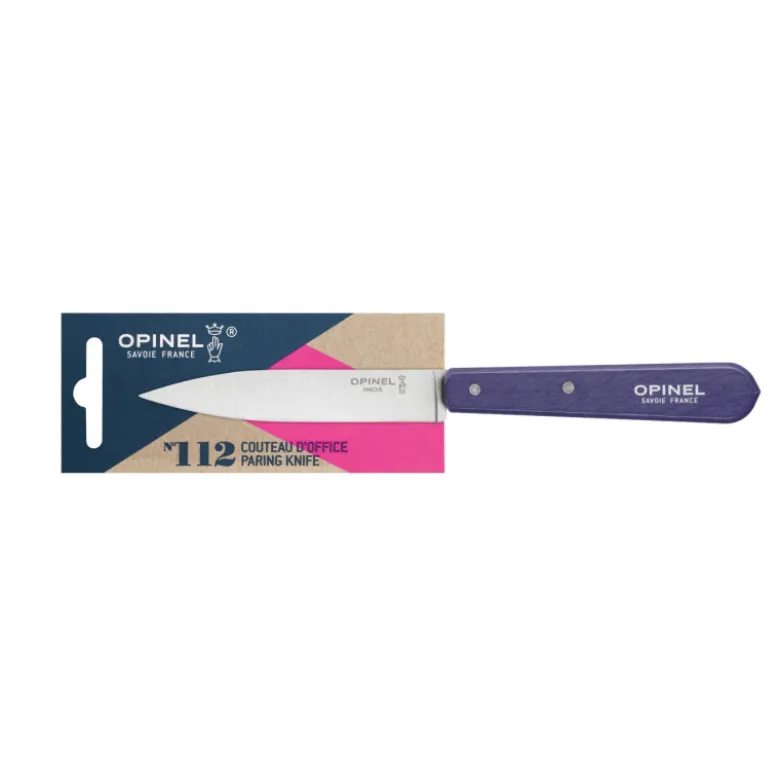 Couteau d'Office Inox et Bois 10 cm Violet N°112 - Opinel