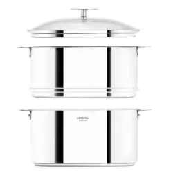 Cuit vapeur Biome 24cm anse bois de hêtre - Cristel