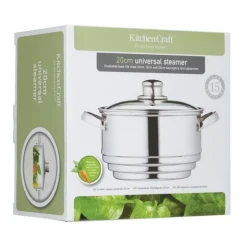 Cuit-vapeur universel inox 16/20cm - Kitchen Craft