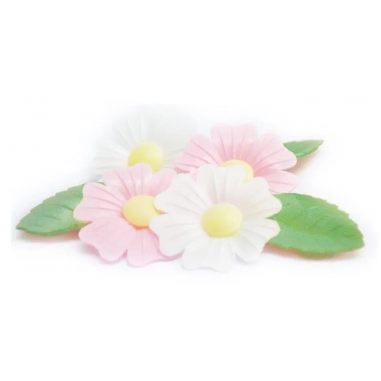 Décoration azyme églantine & feuille x12 - ScrapCooking